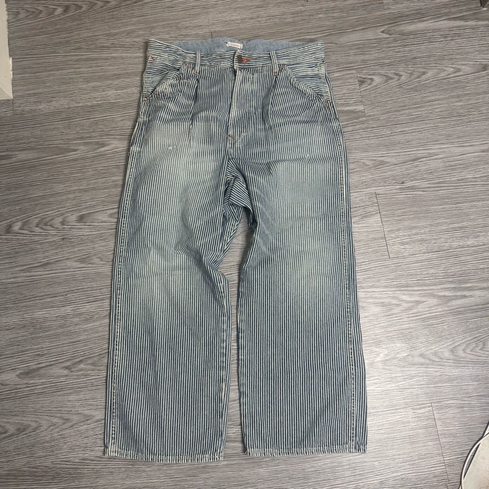 VTG Dr. Collectors Teddy Forever  Pinstripe Pants 31 - 32” Waist 25” Made In USA